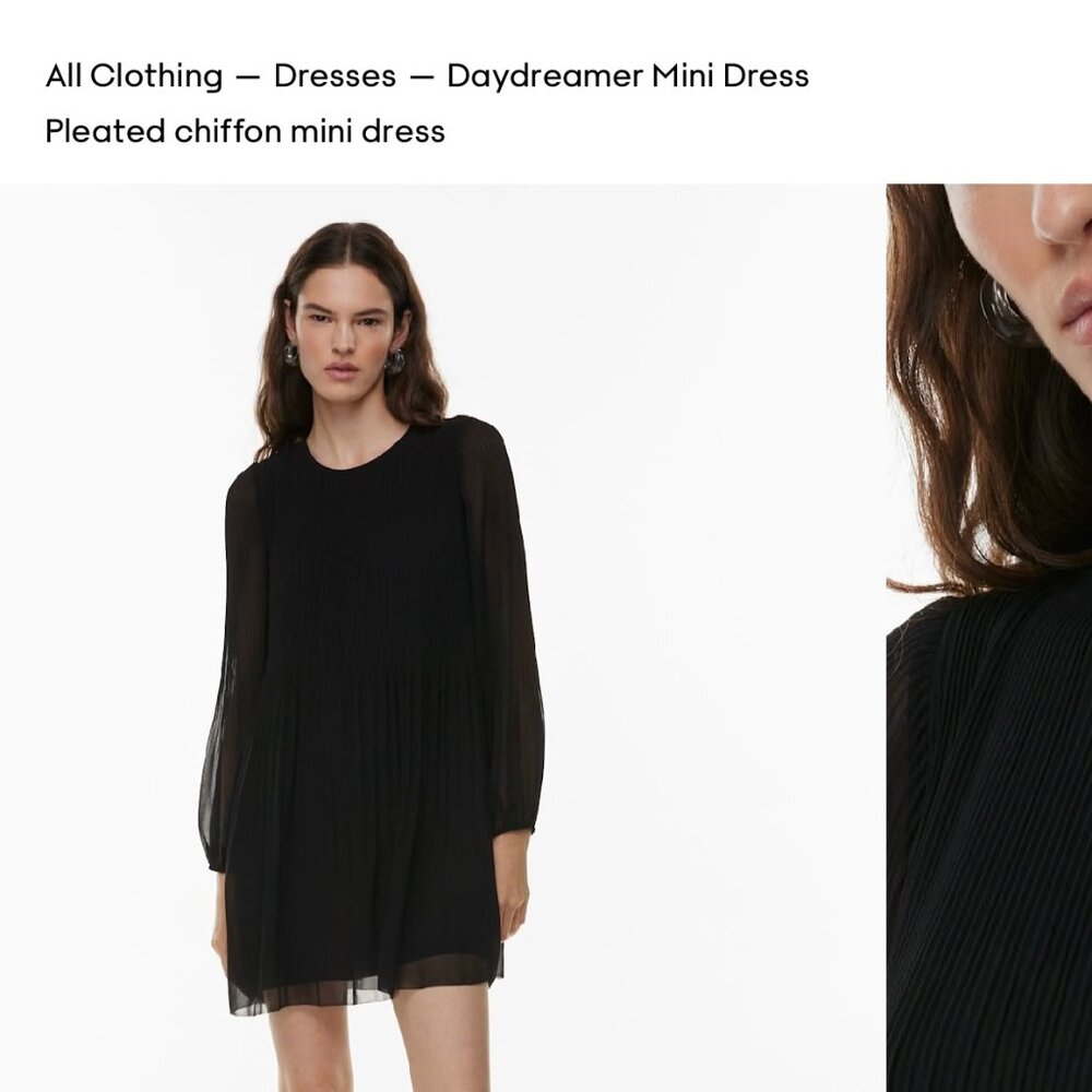 Aritzia Daydreamer Mini Dress in Black